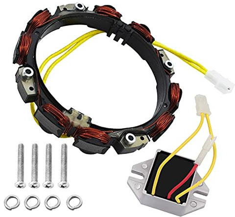 Carkio 592830 696458 Alternateur Compatible avec Briggs & Stratton avec régulateur de Tension MIU14388 John D D150 D155 D160 E160 E170 L118 L120 GT235 GT235E LA155 65 LT166 Tracteur d'avalanche