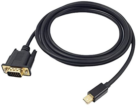 Adaptateur de câble 1.8M Mini Displayport vers VGA Adaptateur 1080P DP vers VGA Affichage HDTV Compatible pour Air Pro