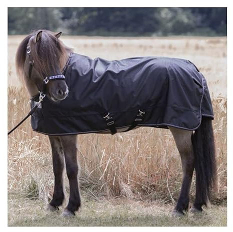 Kavalkade Outdoor-Decke für Pferde Island, Polyester, Schwarz, 130 cm (Neck & Chest), Frühling, Herbst