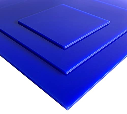 Signalétique.biz France Plaque acrylique PMMA bleu 3 mm 20 x 20 cm