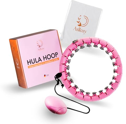 ASIKUY Smart Hula Hoop Reifen mit Gewichtsball für Erwachsene 24 verstellbare Segmente für Gewichtsverlust
