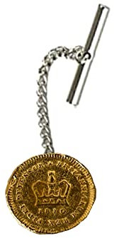 WC54 George III Krawattennadel mit Kette und Revers, Einheitsgröße, Metall
