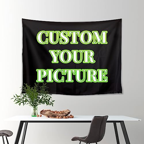 VICVIK Arazzo Personalizzato, Sfondo Personalizzato, Personalizza il tuo Arazzo con Foto Testo Da Parete per la Decorazione Della Stanza Regalo Della Famiglia di Nozze
