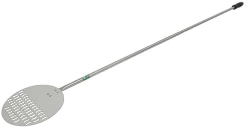 GIEMME Petite Pelle à Pizza Perforée en Acier Inox AISI 304 Tête 22 cm – Manche de 60 cm, Longueur Totale 83 cm – Accessoire Professionnel pour Four, Idéal pour Tourner et Sortir la Pizza