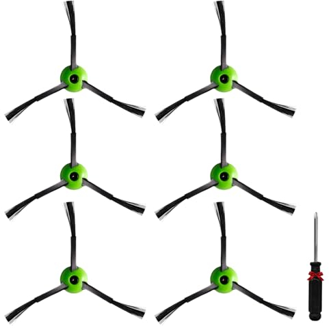Fixbetter Lot de 6 brosses latérales de rechange pour aspirateur iRobot Roomba j5 j5+ j6 j6+ j7 j7+ j8 j8+ j9 j9+ i3 i4 i5 i5+ i6 i6+ i7 i7+ i8 i8+ e5 e6 5150 6198 7150 7550 j & i & e series