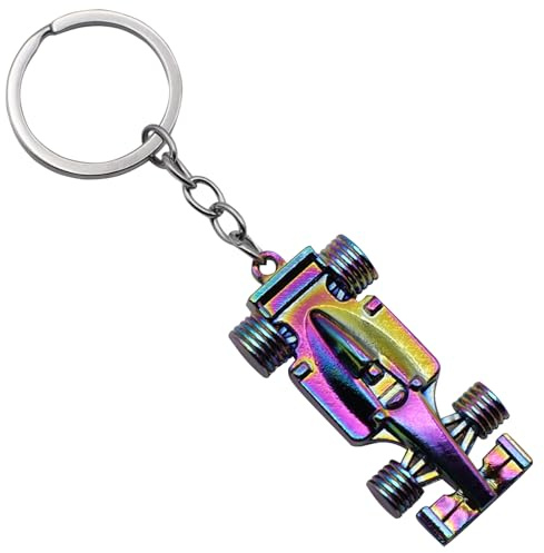AUTOZOCO Porte-clés voiture Formula 1 métallique, porte-clés F1, porte-clés automobile, porte-clés voiture en métal, porte-clés voiture de course, porte-clés en métal de Formule 1