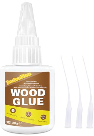 Wood Glue, 30g Anti-Yellowing Instant Strong Adhesive for Bonding Oak, Walnut, Mahogany, Furniture, Products, and Crafts
