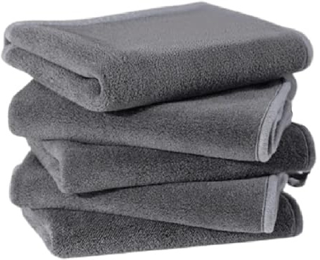 Greenfields 5 Pack (60x30cm) - Grey Premium Microfiber Cleaning Cloths for Cars & Windows - Ultra-Soft, Scratch-Free, Super Absorbent 550 GSM Towels - Fast Drying, Ultra Soft & Plush