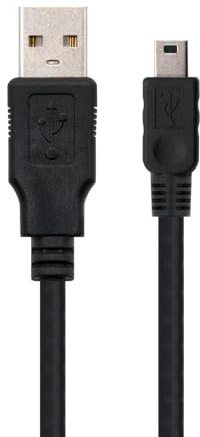 Câble USB 2.0 type A mâle vers mini USB 5 broches mâle, longueur de 1 m, idéal pour connecter des appareils avec un port mini USB à votre ordinateur pour un transfert de données à haute vitesse.