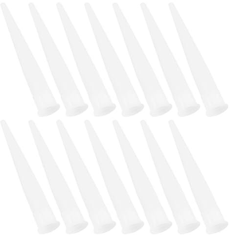 30 Pcs Plastic Caulk Nozzle Caulking Gun Extender Caulk Gun Tip Tool Caulk Nozzle Applicator Standard Caulk Tip Replacement Nozzle Extension Tool for Sausage Caulking Gun