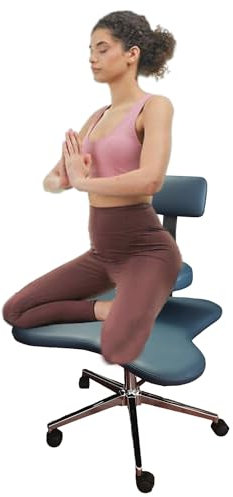 Ergonomischer Kniestuhl Ergonomischer Stuhl mit gekreuzten Beinen, Bürostuhl mit gekreuzten Beinen, Meditationshocker zum Sitzen, ergonomischer, Verstellbarer Kniestuhl für Kinder und Erwach