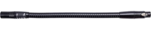 K&M 23035 Cuello de cisne de 350 mm con conectores XLR cableados, para pértiga de micrófono, de acero negro
