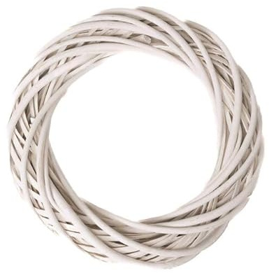Floralcraft® 25cm Willow Ring (White) - Perfect for Floral Arrangement DYI Crafts Weddings, Seasonal Displays, Christmas or Home Decor
