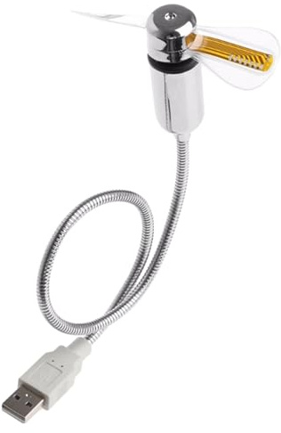 NUOBESTY Ventilateur Usb Portable Et Flexible Pour Ordinateur Tablette Bureau Et Maison Avec Contrôle Intuitif Et Affichage Led Rouge