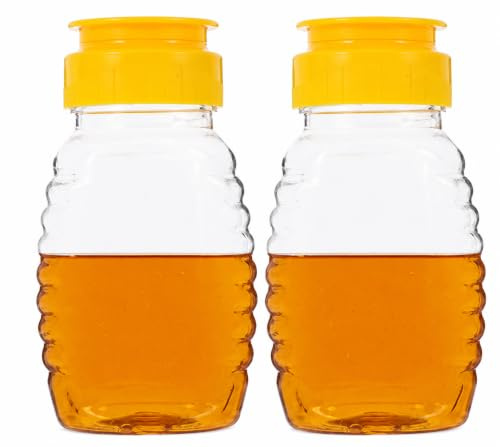 BESTYASH Honigspender 108ml Squeeze Bottle Set | Tropffrei dosieren und leicht nachfüllen für Küche, Restaurant und Kaffeeliebhaber