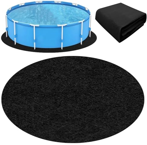 FARYODI Base para piscina redonda de 370 cm, lona para piscina, base para piscina robusta y sin costuras, lona precortada para piscinas desmontables y jacuzzis (370CM)