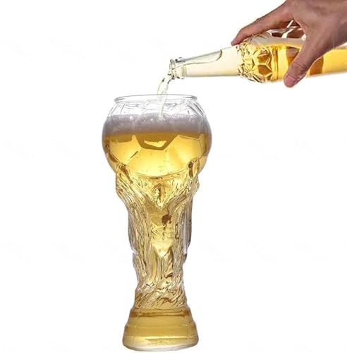 Verres à Bière pour Coupe Du Monde, 800ml Cadeau Supporter Foot, Match De Foot Verre Idéal pour Les Fêtes