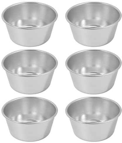 Luxshiny Set 6 Stampi per Muffin in Lega di Alluminio Antiaderenti, Leggeri e Facili da Lavare, per Dolci da Forno e Cucina Fai-da-te
