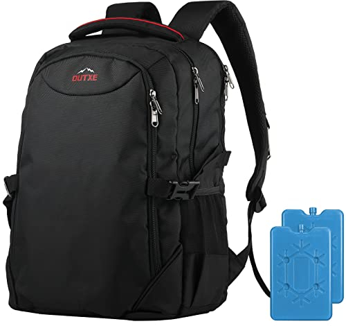 OUTXE Kühlrucksack isolierte Kühltasche für 35,6 cm (14 Zoll) Laptops 20L schwarz