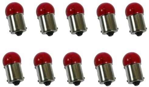 cyclingcolors 10x Birne, BA15S, 12V, 5W, Rot
