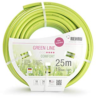 REHAU Gartenschlauch Green LINE 3/4 Zoll 25m: leuchtendes grün, flexibel + druckfest + formstabil