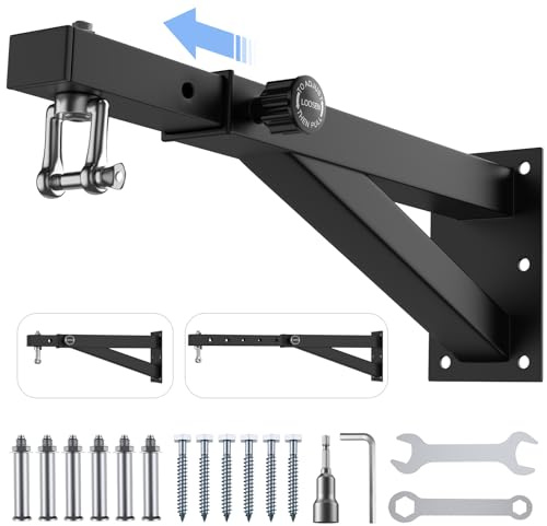 Heavy Bag Hanger - Wall Mount Punching Bag Hanger, Adjustable Heavy-Duty Boxing Bag Wall Bracket, Punching Bag Mount Stand for Home or Gym, for Kickboxing Bag, Muay Thai Bag,Etc (Supports up to 800Ib)