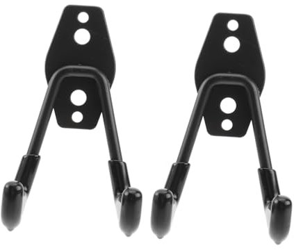 Veemoon 2stücke Metall-wandhaken Schwarz Für Garage Aufbewahrungshaken Aus Eisen U-haken Mit Schrauben Für Werkzeug-organizer-halter Bis Tragkraft