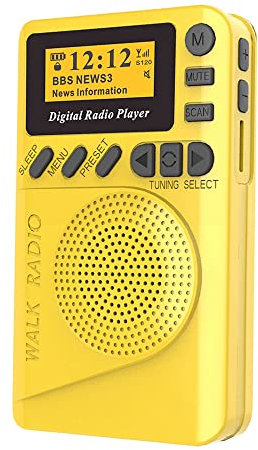 HUIOP Pocket Dab Digital Radio,Pocket DAB Digital Radio Mini DAB+ Digital Radio With MP3 Player FM Radio LCD Display