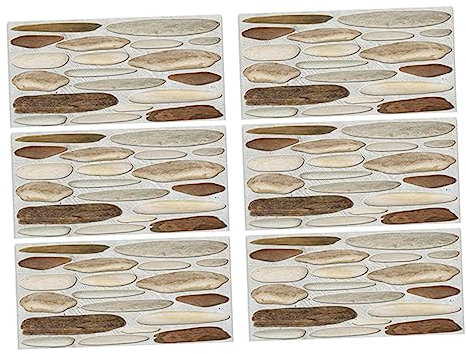 Veemoon 6 Blätter Wandaufkleber Backsplash aufkleben Fliesentapete Wohnkultur Hintergrund Aufkleber mit doppeltem Verwendungszweck wand bodenaufkleber Haushalt schmücken Wandgemälde PVC