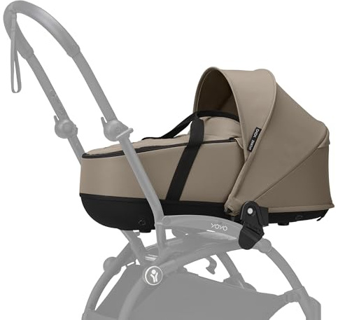 Stokke YOYO Liegewanne, Taupe - Für Babys bis 6 Monate oder 9 kg - Enthält halbharte Schale, Doppelmatratze und Fußabdeckung - Erfordert YOYO-Rahmen (separat erhältlich)