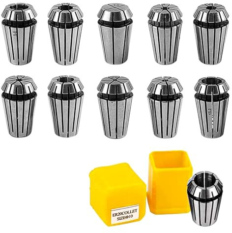 11 Pezzi Mandrini di Precisione ER16 Kit, Set di Pinze di Precisione a Molla per Mandrino, per Macchine a Controllo Numerico, per Incisione e Fresatura