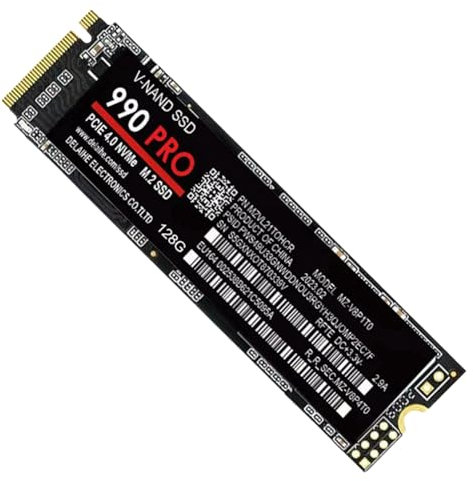 Fegtrtyoa 1 PCS 128G 990 PRO M.2 2280 SSD PCIe 4.0 NVMe Gaming Internal Hard Drive SSD Solid State Black PCB for Laptop Desktop