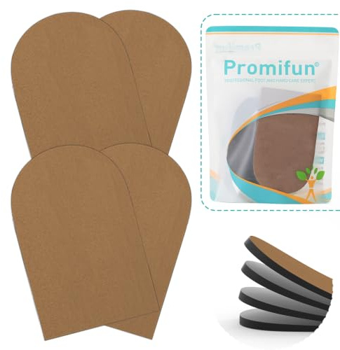 Promifun Plantilla Espolón Calcáneo 4 Capas Ajustables Para Fascitis Plantar, Taloneras Para Zapatos Con Soporte De Arco, Alza Para Piernas Desiguales, 2 Paires Marrón L (EU 40-45)