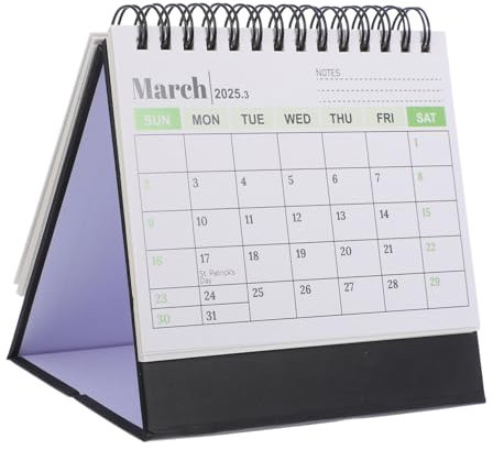 NUOBESTY Mini Tischkalender Schwarz-weiß Kreativer Kleiner Aufstellkalender Modernes Bürodeko-accessoire Langlebig Und Dekorativ Für Schreibtisch