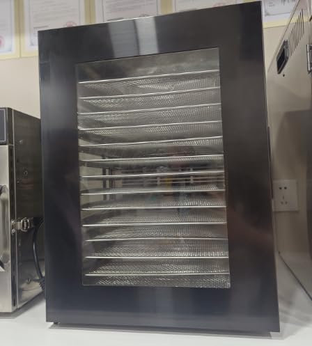 Kwasyo Deshidratador Alimentos 15 Bandejas Inox, 1200W Doble Ventilador, para Carne, Fruta, Snacks Perros, Hierbas, Temp. Ajustable 90°C, Temporizador 24H, Ventanas Múltiples, Secado Potente