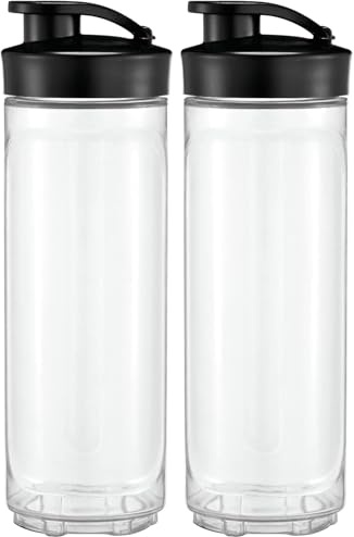 WMF Kult X Mix & Go/Küchenminis Trinkflasche 600 ml, Smoothie Flasche, Mixbehälter, Smoothie Becher aus Tritan-Kunststoff, bruchsicher (Packung mit 2)