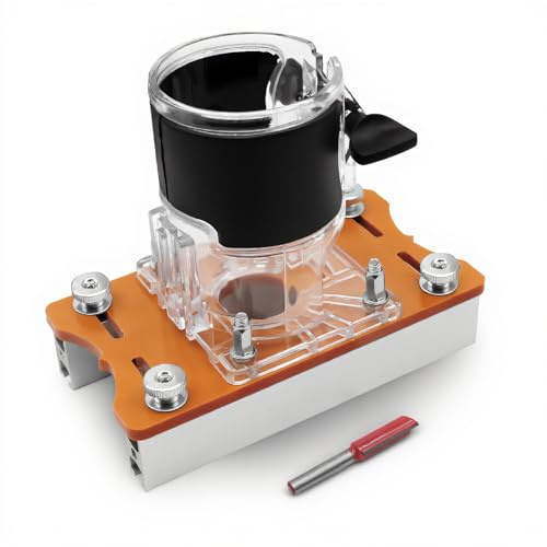 Wood Router Base, 2 in 1 Compact Router Base for Trimmers with 65mm Inner Diameter, for Chamfering, Grooving, Wood Edges Planing