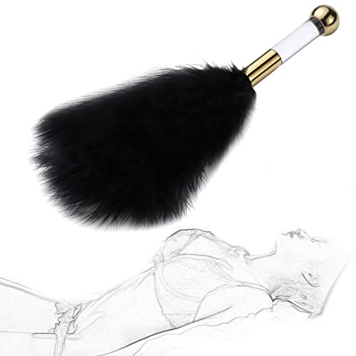TRQOYTU Plume De Luxe Chatouilleur Fouet Sexe Érotique Flogger Amour Plume Clitoris Fouet Avec Poignée En Acrylique Bondage Fessée Slapper Paddle Flirt Chatouilleur Jouet Sexuel Pour Couples Adultes