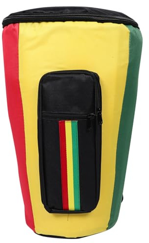 BAZEITFLOW Djembe Tasche aus Oxford Stoff 10 Zoll mit Verstärktem Metall Vielseitig Nutzbarer Rucksack für Afrikanische Trommeln zum Reisen und Aufbewahren
