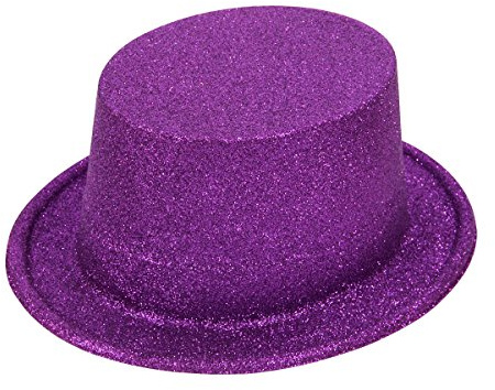 PartyMagix Glitzer Zylinder Hut Karneval Fasching Partyhut Kostümhut Unisex Funkelnder Zylinder für Damen Herren Bühne Mottoparty Festival Tanz Verkleidung Accessoire