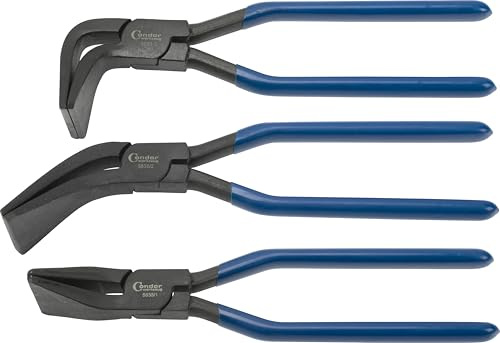 Condor Jeu d'outils 5835 | Jeu de pinces à chanfreiner et à plier, 3 pièces, droites | 45° | 90°