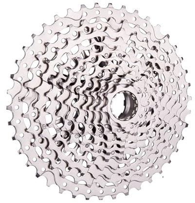 Ruota Libera, Cassetta per Bicicletta Bici MTB 11 velocità 9-42T Cassetta pignone XD Leggero Argento 9-42 Acciaio 11s 42T 11V K7(XD 11s 9-42T Silver)