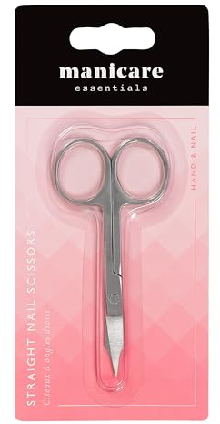 Manicare Nail Scissors, Professional Japanese Stainless Steel, Sharp Straight Tips, Trims Nails, Cuticles And Dead Skin, Beauty Scissors For Trimming Eyebrows, Nose Hair, Fingernails And Toenails