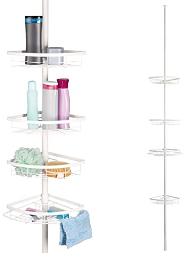 bremermann Estantería en Esquina telescópica hasta máximo de Aprox. 290 cm (Blanco)