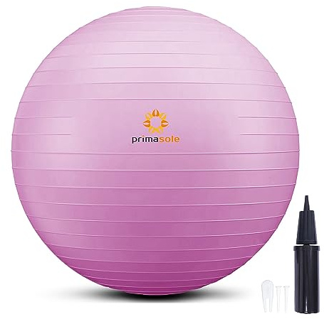 PRIMASOLE Ballon d'exercice pour équilibre, stabilité, Fitness, entraînement, Yoga, Pilates à la Maison, au Bureau et à la Salle de Sport