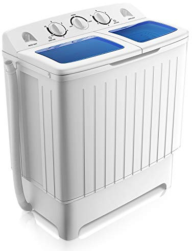 RELAX4LIFE Portable Twin Tub 20 LBS Capacity Laundry Washer & Spinner, Timer, Semi-Automatic Mini Washer and Dryer Combo for Apartment Dorm RV