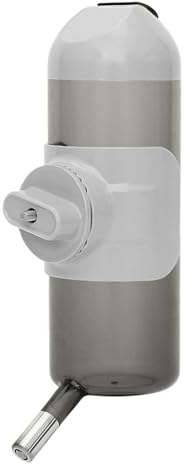 Pet Water Bottle [Grey, 700ml/25oz] Hanging Dog Water Dispenser Kennel Drinker Kettle Feeder BPA Free Cage Crate Hutch Puppy Cat Rabbit