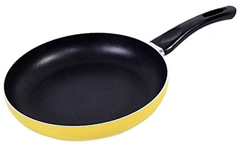Frying pan Non-Stick Frying Pan Saucepan Skillet Pan Aluminum Alloy Teflon Coating Inside Induction Gas Cookware Egg Fry Pan Frying Pan (Color : Yellow) (Yellow)