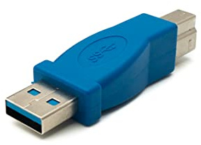 SYSTEM-S USB 3.0-adapter typ A kontakt till typ B-kontakt kabel i blått