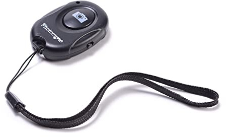 Photomyne Wireless Camera Shutter Clicker | Camera Shutter Remote Control for iPhone & Android Smartphones | Wireless Remote Control Selfie Button - Includes Wrist Strap (1 Pack)